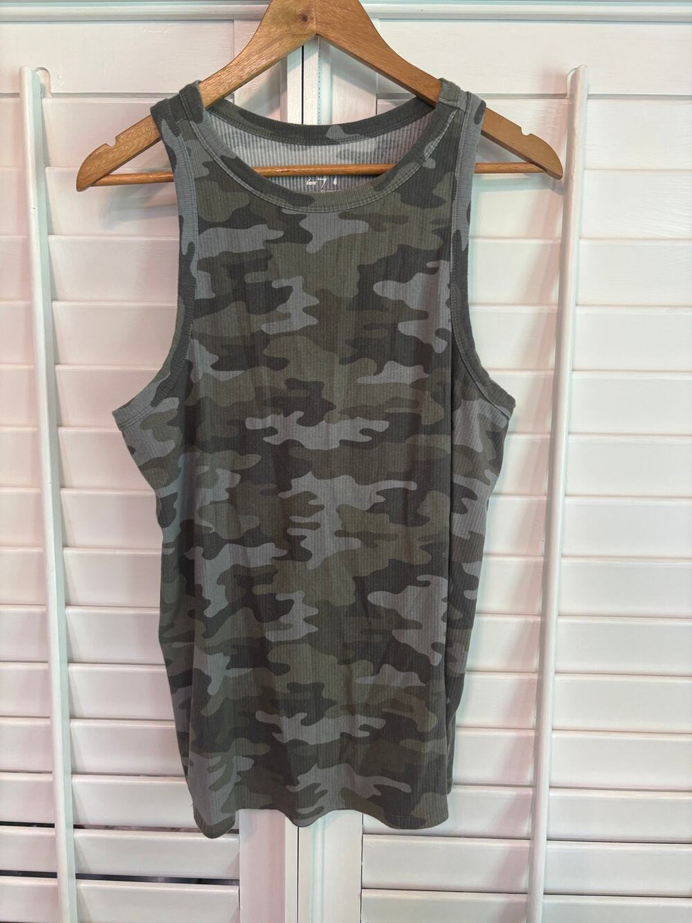 Maurices Gray And Green Camo 24/7 Tank Top Size 2X